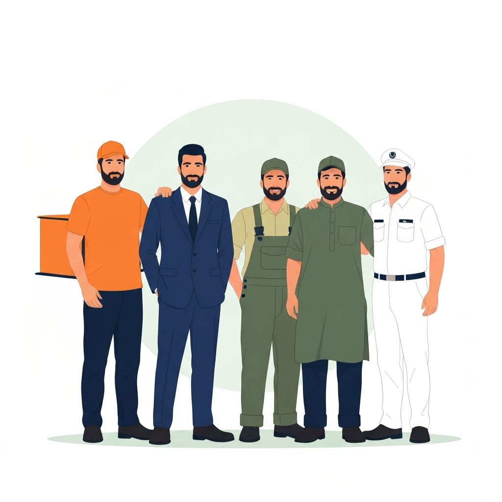 Workers from different professions in Pakistan